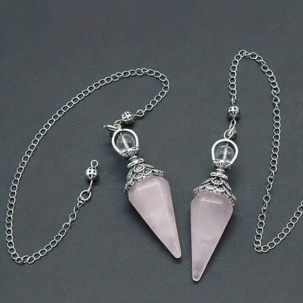 🌟 Rose Quartz Pendant Pendulum